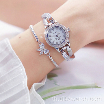 BS 2019 ควอตซ์ Casual นาฬิกาข้อมือผู้หญิง High-end Linked List Custom Full Diamond นาฬิกานาฬิกาควอตซ์สแตนเลส FA1531